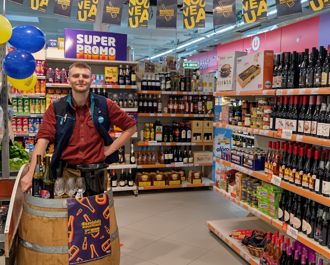 Animation Beaujolais Nouveau chez U Express