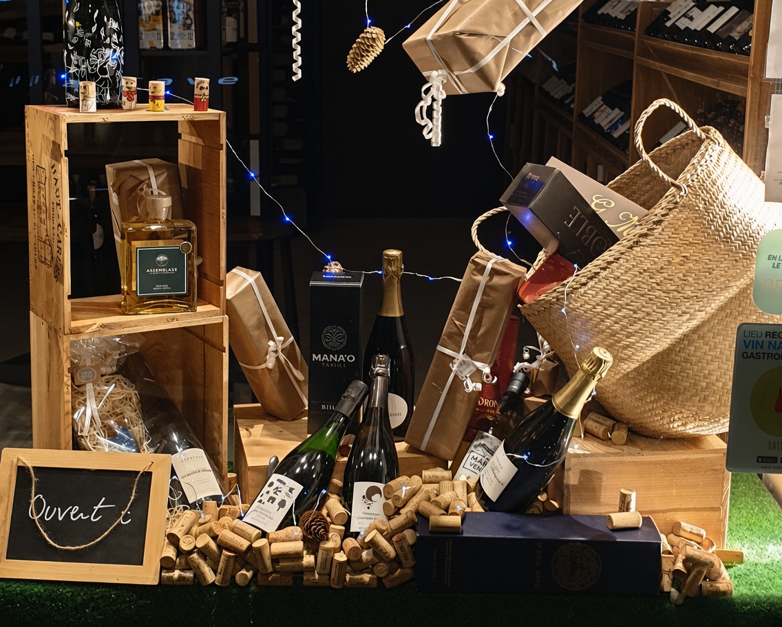 Vitrine de Noël réalisée en rayon